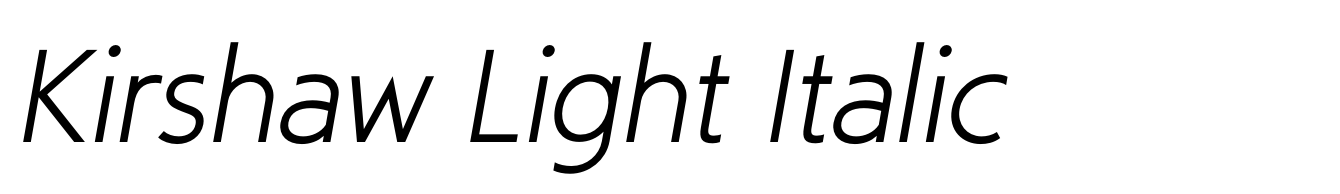 Kirshaw Light Italic